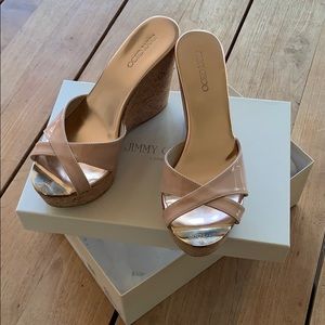 Jimmy Choo blush wedges